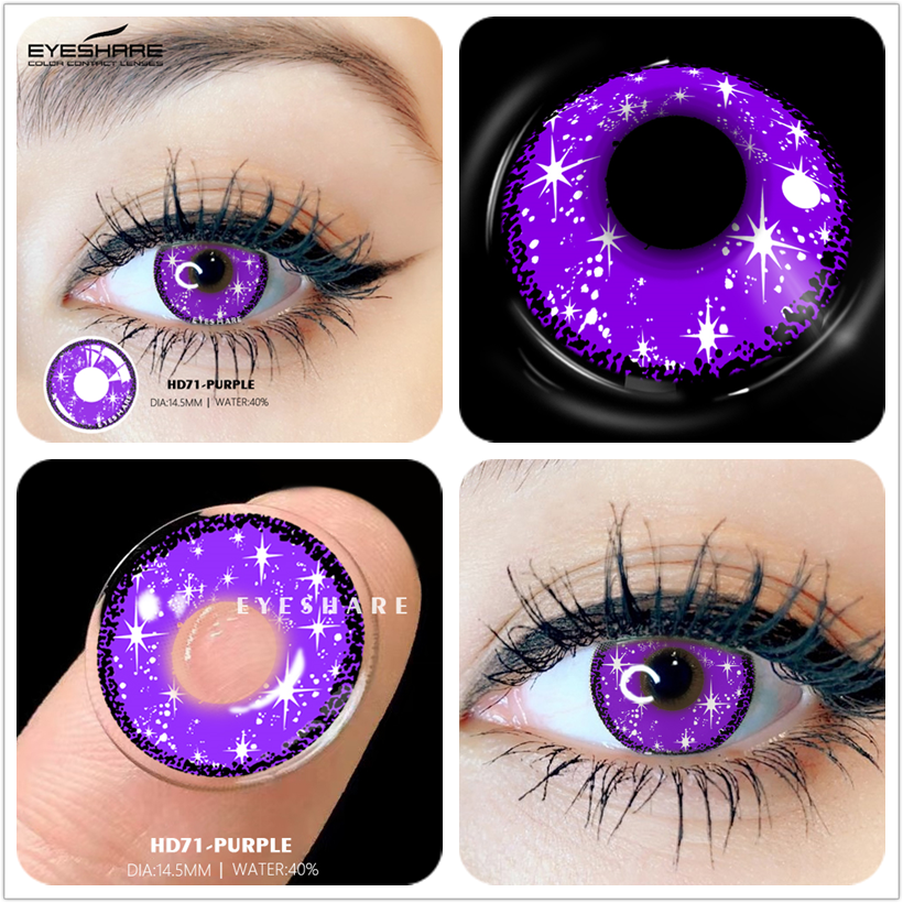 EYESHARE 2pcs Colored Contact Lenses For Eyes Cosplay Colored Lenses Blue Contact Lens Yearly Beautiful Pupil Eyes Contact Lens