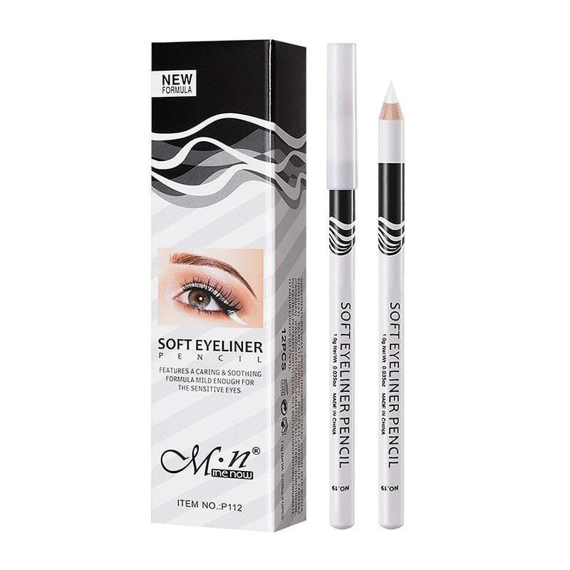 VISIBLE White Waterproof Long-lasting Eye Liner Pencil Women Fashion Color Eye Makeup not blooming Shiny silkworm eyeshadow pen