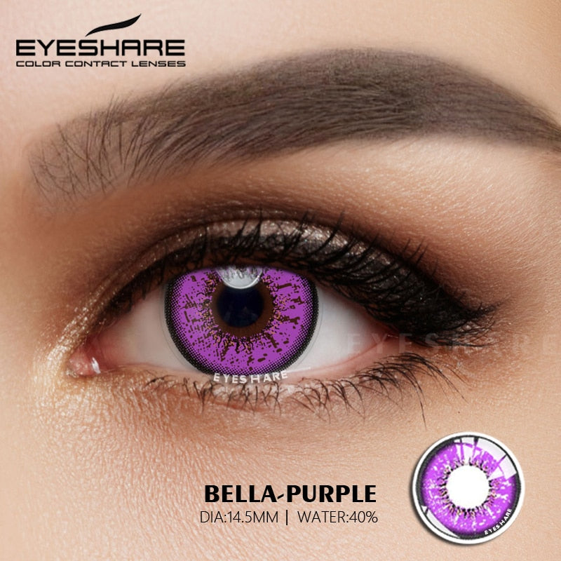 EYESHARE Cosplay Color Contact Lenses for Eyes Beauty Makeup Halloween Blue Purple Contact Lenses Eye Cosmetic Color Lens Eyes