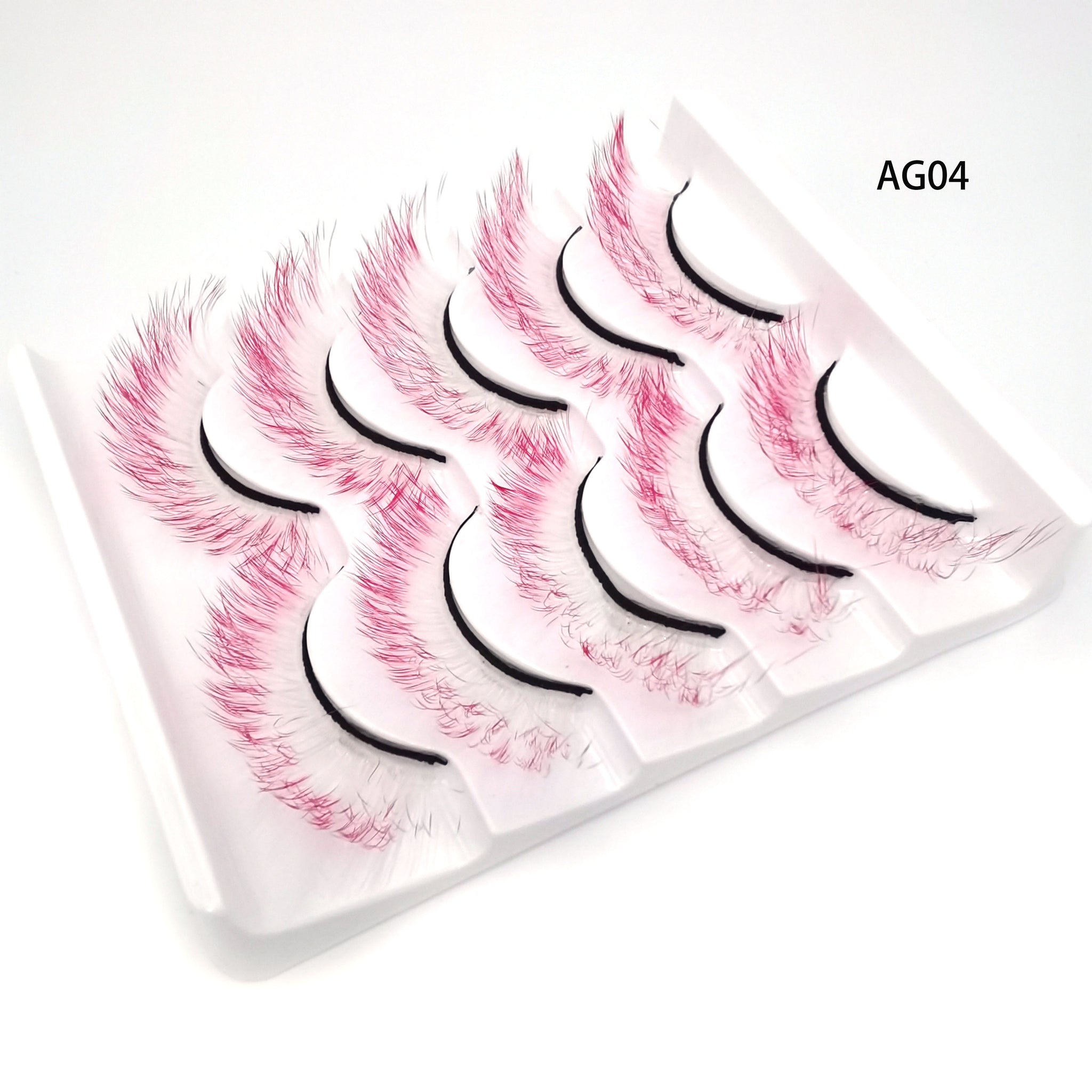 New 5 pairs 3D Mink Eyelashes Colorful 100% Mink Lashes Gradient Pink Blue Red White False Eyelashes Fluffy Soft Cilias Vendor