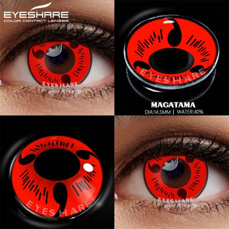 EYESHARE Cosplay Color Contact Lenses 1Pair Anime Halloween Makeup Blue Colorful Contact Lens For Eyes Colored Yearly Contacts