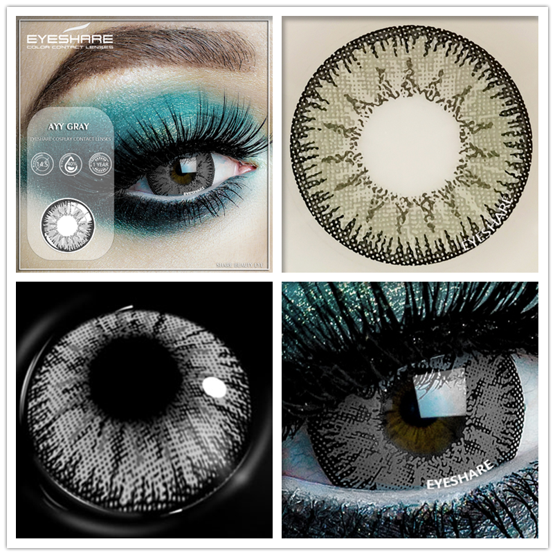 EYESHARE 2pcs Colored Contact Lenses For Eyes Cosplay Colored Lenses Blue Contact Lens Yearly Beautiful Pupil Eyes Contact Lens