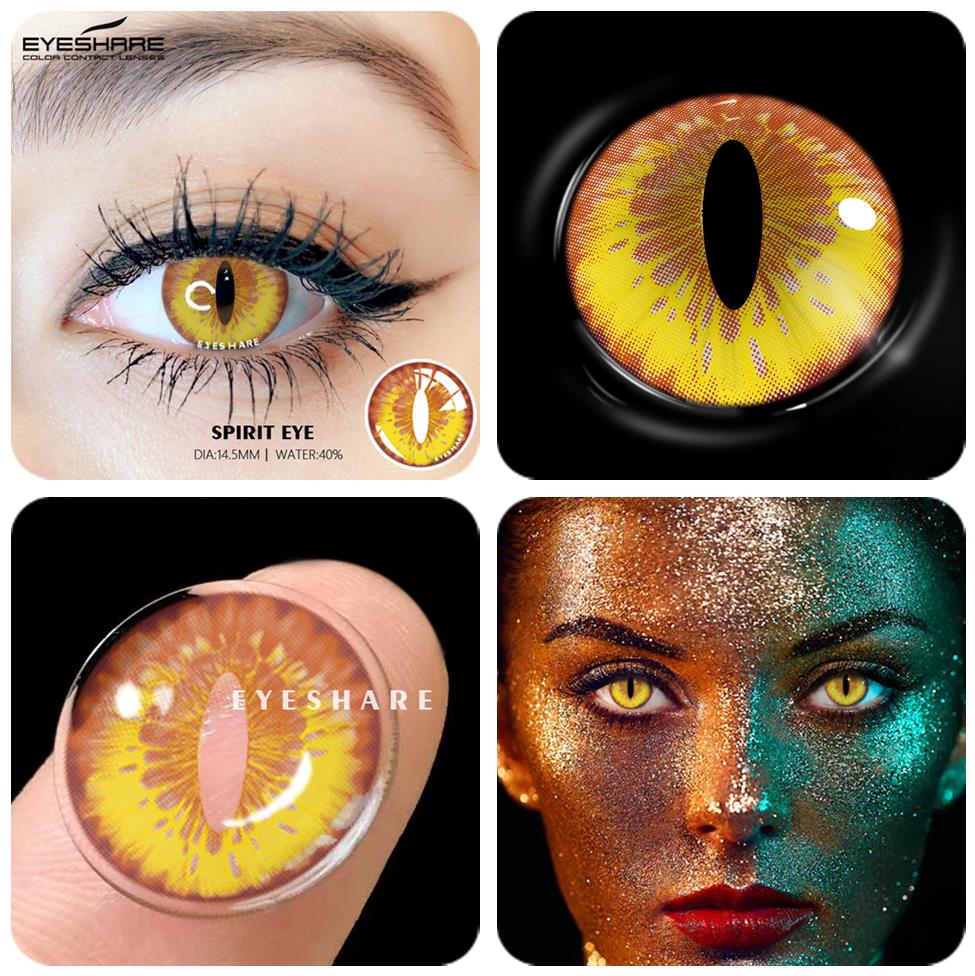 AMARA Color Contact Lenses For Eyes 2pcs Anime Cosplay Colored Lenses Blue Crazy Halloween Lenses Contact Lens Beauty Makeup