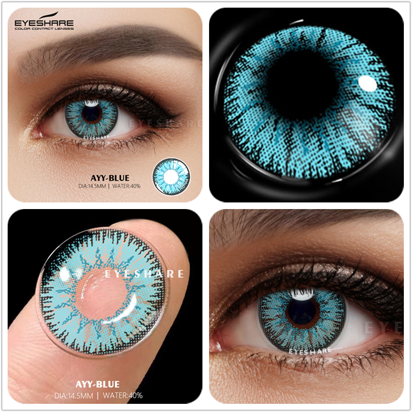 EYESHARE Cosplay Color Contact Lenses 1Pair Anime Halloween Makeup Blue Colorful Contact Lens For Eyes Colored Yearly Contacts