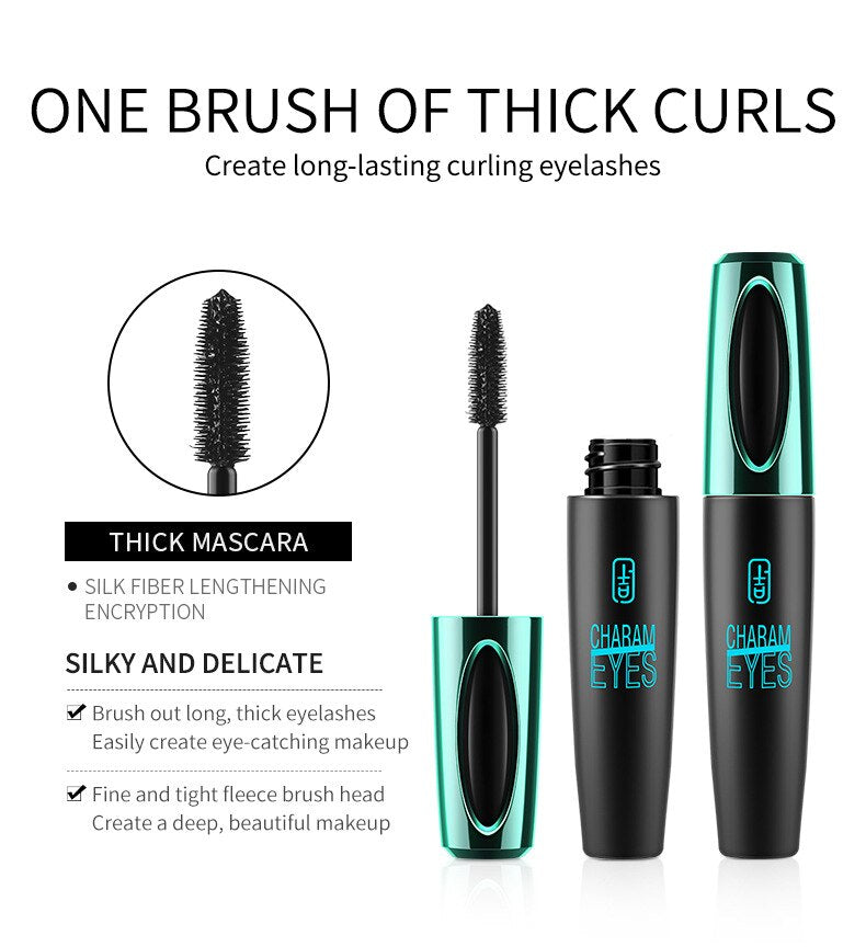 New 4D Silk Fiber Lash Mascara Waterproof VIBELY 3d Mascara for Eyelash Extension Black Thick Lengthening Eye Lashes Cosmetics