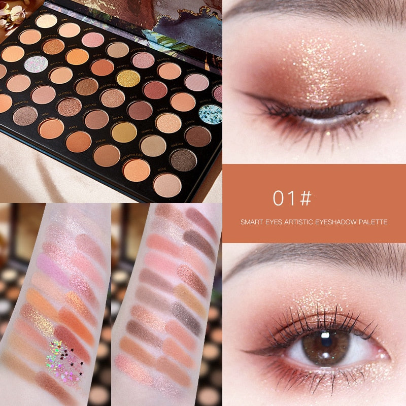 40 Color Matte Eyeshadow Pallete Eye Makeup Waterproof Mineral Powder Shimmer Eye Shadow Make Up Palette