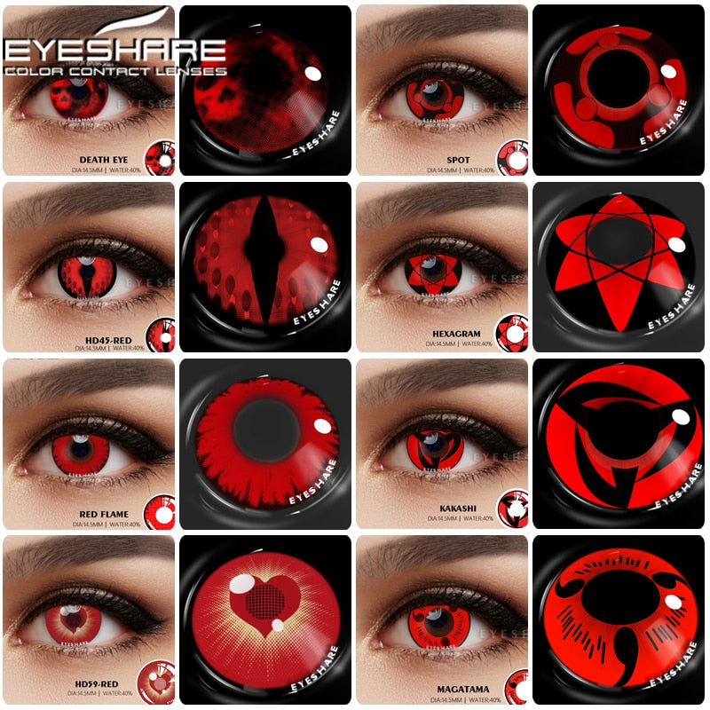Anime cosplay Coral Sparkle eye contacts halloween