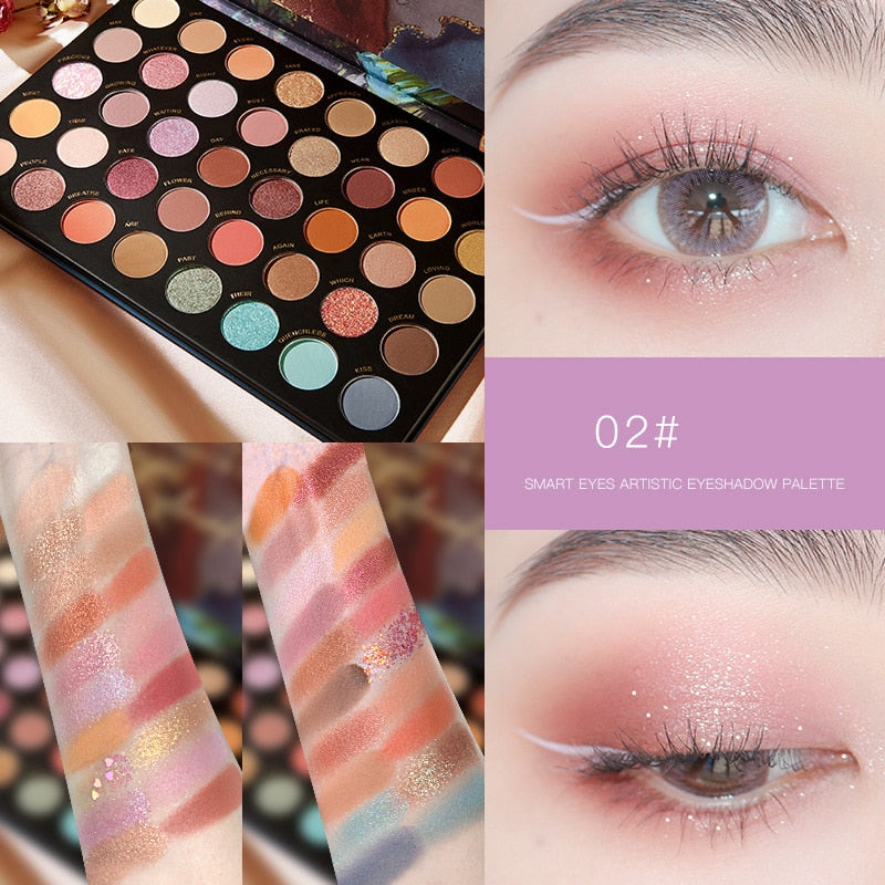 40 Color Matte Eyeshadow Pallete Eye Makeup Waterproof Mineral Powder Shimmer Eye Shadow Make Up Palette