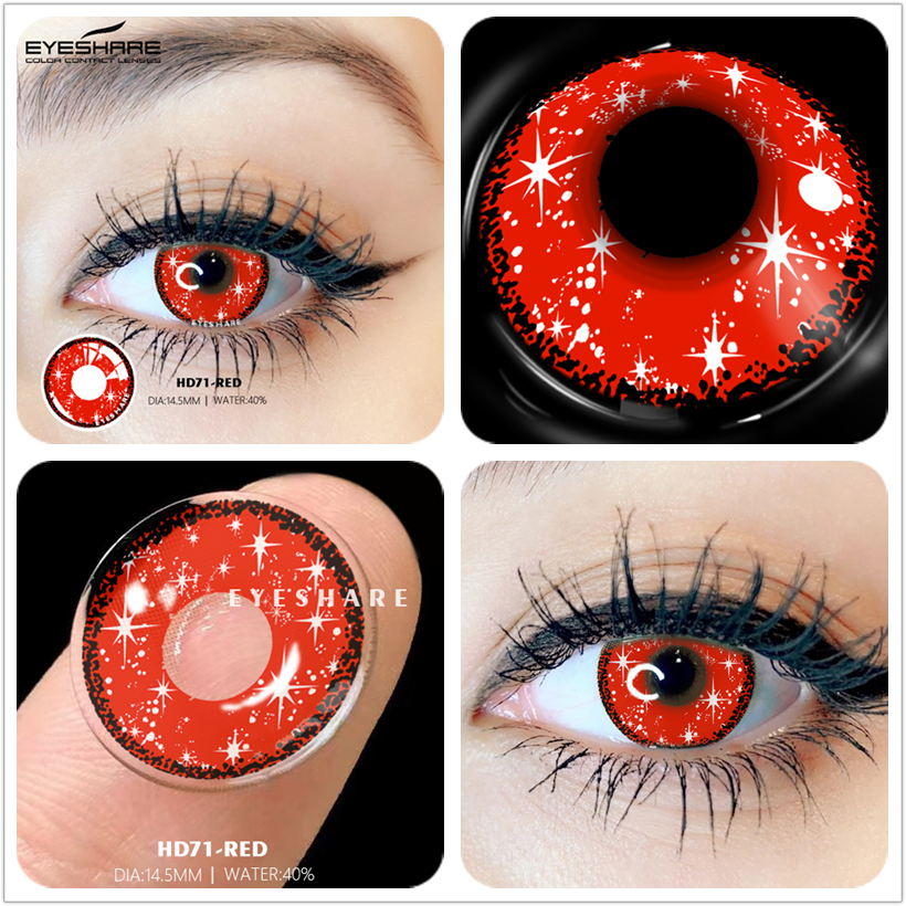 EYESHARE 2pcs Colored Contact Lenses For Eyes Cosplay Colored Lenses Blue Contact Lens Yearly Beautiful Pupil Eyes Contact Lens