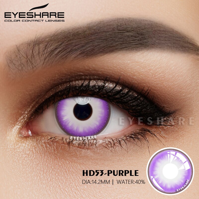 EYESHARE Cosplay Color Contact Lenses for Eyes Beauty Makeup Halloween Blue Purple Contact Lenses Eye Cosmetic Color Lens Eyes